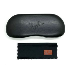 Brand New RAY-BAN Hard Shell Large Protective Glasses Case w/ sealed cloth wipe